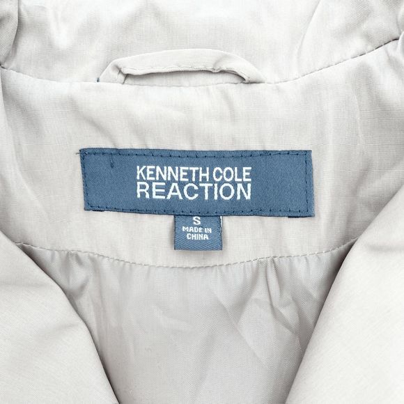 Kenneth Cole Trench Coat Women's Size S Tan Beige Belted Long Sleeve - Picture 4 of 4